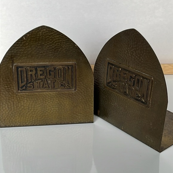 Oregon State Bookends Antique Brass Bookends Robbins Co. Attleboro MA - Picture 15 of 15